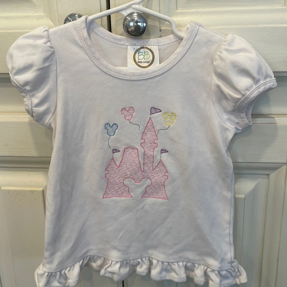 Disney castle embroidered shirt